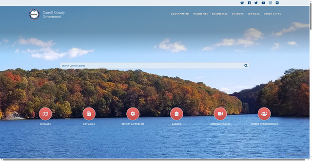 Security scan screenshot of https://www.carrollcountymd.gov/