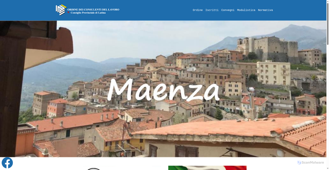 Security scan screenshot of https://www.cdllatina.it/