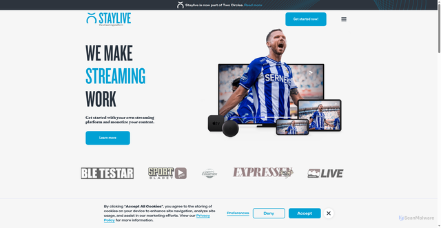Security scan screenshot of https://auth.staylive.io/