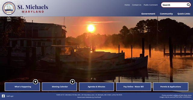 Security scan screenshot of https://www.stmichaelsmd.gov/