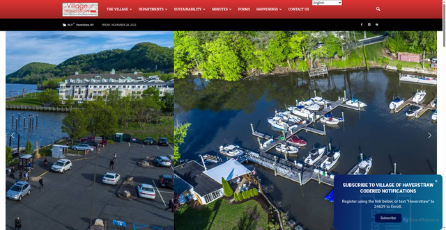 Security scan screenshot of https://villageofhaverstraw.gov/