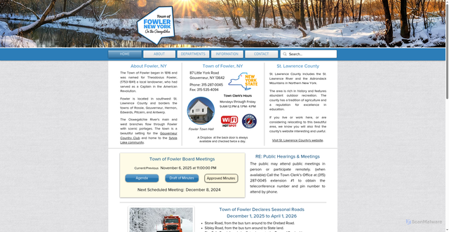 Security scan screenshot of https://www.fowlerny.gov/