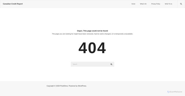 Security scan screenshot of http://canadian-creditreport.com/wp-json/