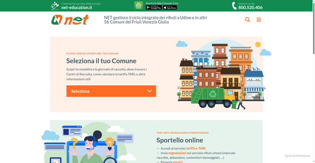 Security scan screenshot of https://netaziendapulita.it/