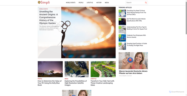 Security scan screenshot of https://simpli.com