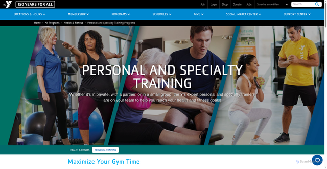 Security scan screenshot of https://www.seattleymca.org/programs/health-fitness/personal-training-programs