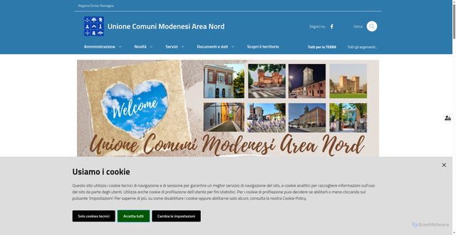 Security scan screenshot of https://www.unioneareanord.mo.it/