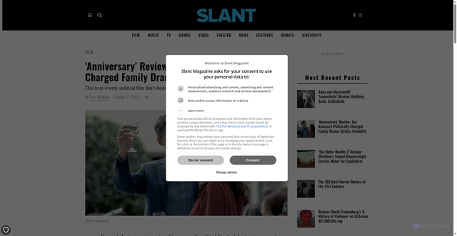 Security scan screenshot of https://www.slantmagazine.com/film/anniversary-review-diane-lane-kyle-chandler/