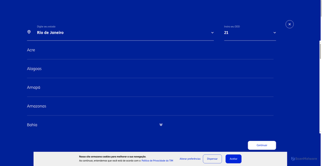 Security scan screenshot of https://tim.com.br