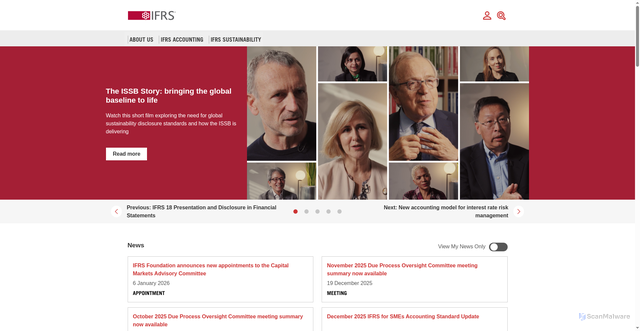 Security scan screenshot of https://www.ifrs.org