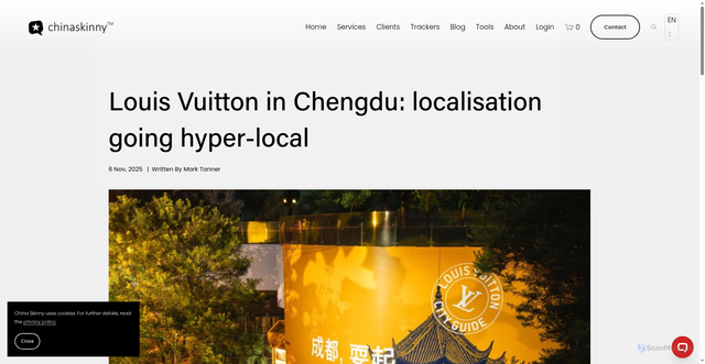 Security scan screenshot of https://chinaskinny.com/blog/louis-vuitton-localisation-chengdu