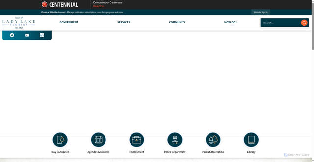 Security scan screenshot of https://www.ladylakefl.gov/