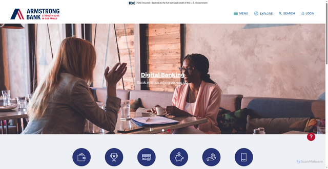 Security scan screenshot of https://www.armstrong.bank/