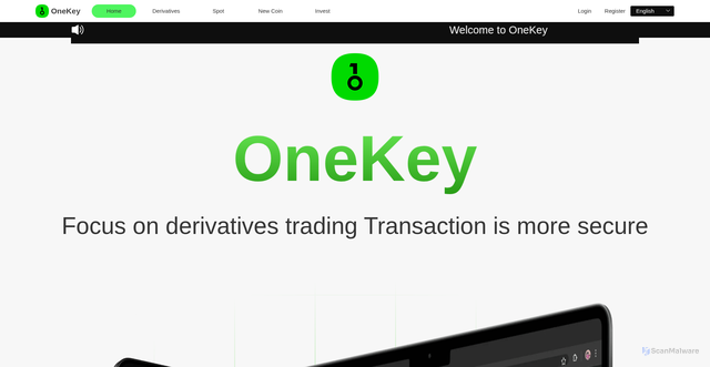Security scan screenshot of http://onekey2.top/