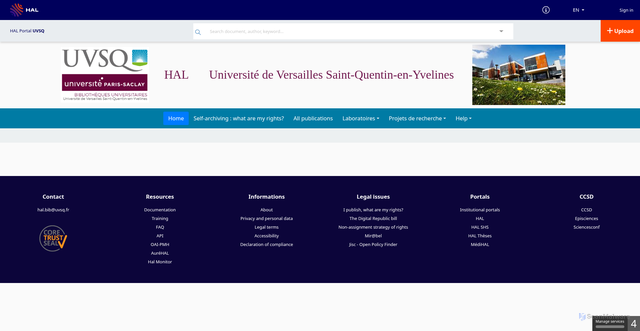 Security scan screenshot of https://uvsq.hal.science