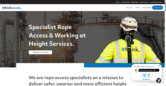 Security scan screenshot of https://www.thinkaccess.co.uk/