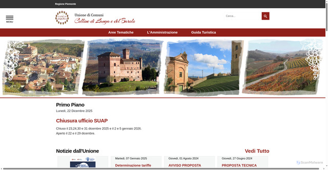 Security scan screenshot of https://www.langabarolo.it/