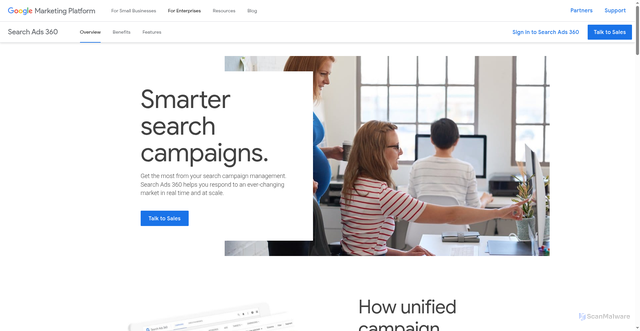 Security scan screenshot of https://marketingplatform.google.com/about/search-ads-360/