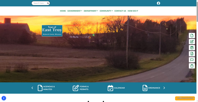 Security scan screenshot of https://townofeasttroywi.gov/