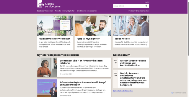 Security scan screenshot of https://www.statenssc.se/
