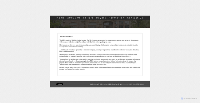 Security scan screenshot of https://www.allpatriotsrealty.com/what-is-the-mls.php