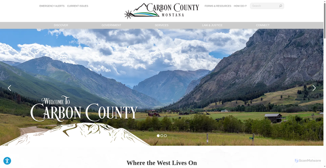 Security scan screenshot of https://carbonmt.gov/