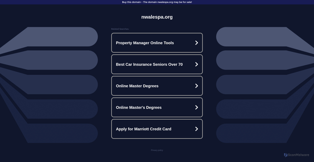 Security scan screenshot of http://ww16.nwalespa.org/?sub1=20260202-1922-2028-9b10-ca3b5b778cb1