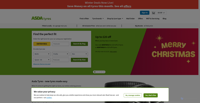 Security scan screenshot of https://asdatyres.co.uk