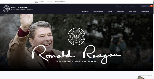 Security scan screenshot of https://www.reaganlibrary.gov/
