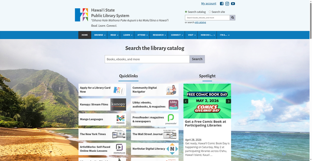 Security scan screenshot of https://www.librarieshawaii.org/