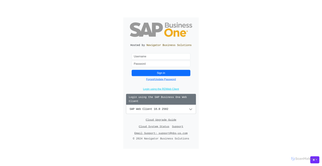 Security scan screenshot of https://business1cloud.com