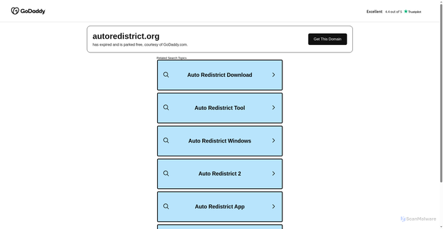 Security scan screenshot of https://autoredistrict.org