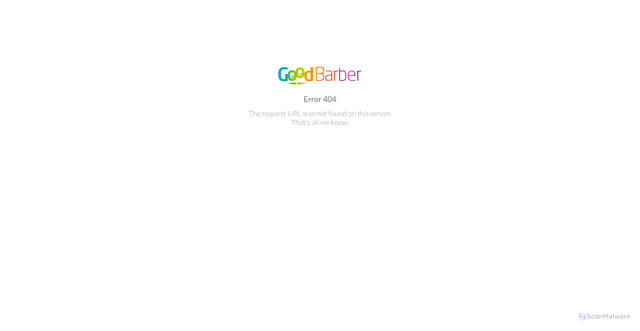 Security scan screenshot of https://goodbarber.app