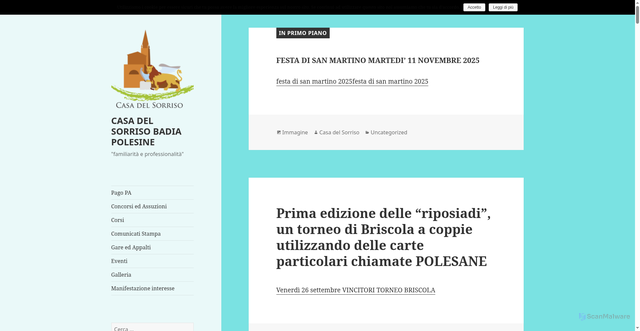 Security scan screenshot of https://www.caripdelsorriso.it/