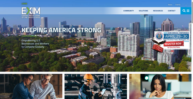 Security scan screenshot of https://exim.gov/