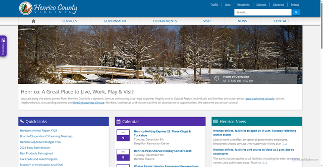 Security scan screenshot of https://henrico.gov/