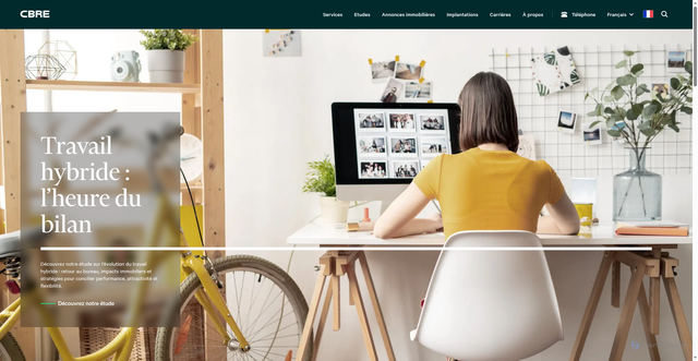 Security scan screenshot of https://cbre.fr