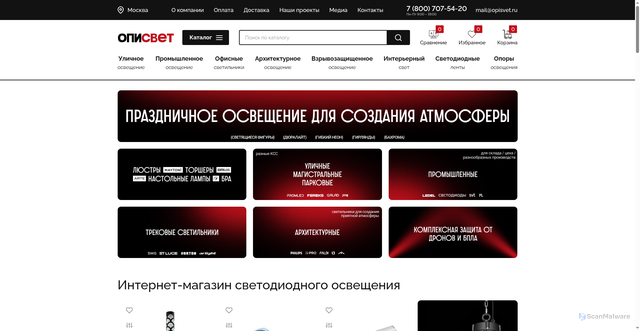 Security scan screenshot of https://opisvet.ru