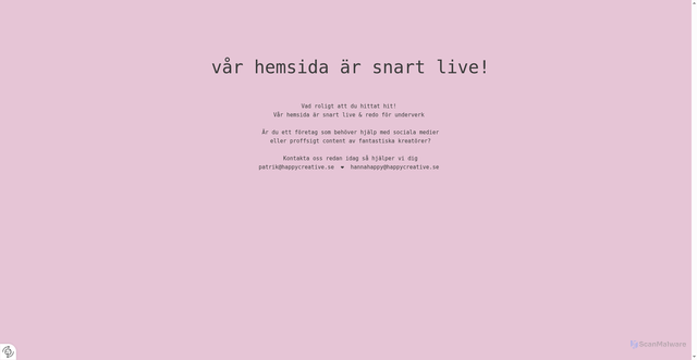 Security scan screenshot of https://happycreative.se
