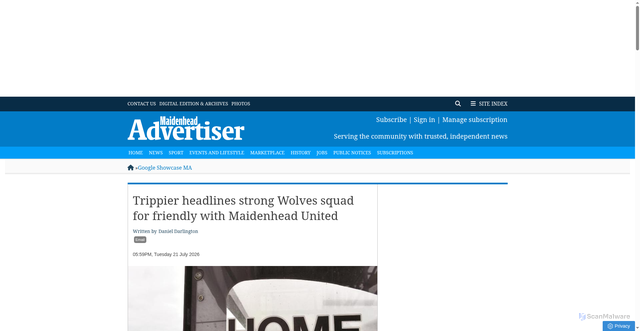 Security scan screenshot of https://www.wearewolves.com/news/trippier-headlines-strong-wolves-squad-for-friendly-with-maidenhead-united