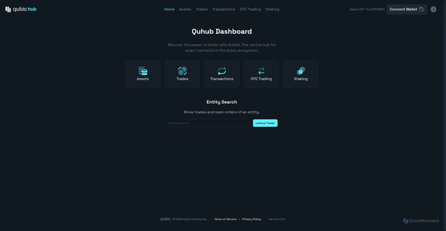 Security scan screenshot of https://quhub.app/