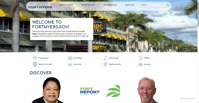 Security scan screenshot of https://fortmyers.gov/