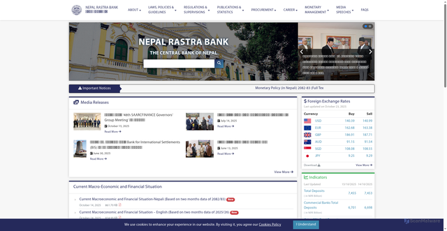 Security scan screenshot of https://www.nrb.org.np/