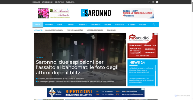 Security scan screenshot of https://ilsaronno.it