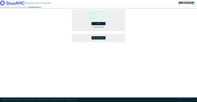 Security scan screenshot of https://situsamctest.backshopstaging.com