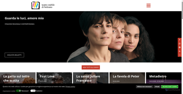 Security scan screenshot of https://teatro-bolzano.it/