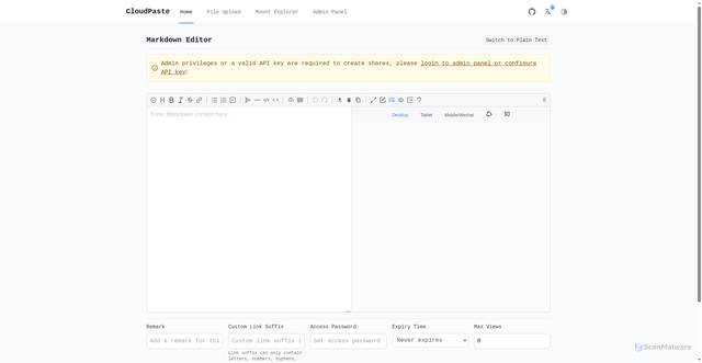 Security scan screenshot of http://cloudpaste-frontend-77m.pages.dev/