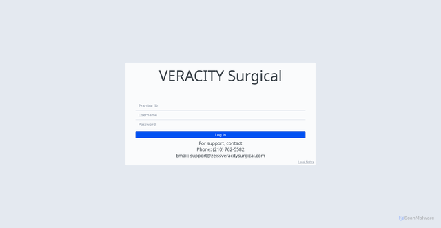 Security scan screenshot of https://ue1.veracitydoc.com