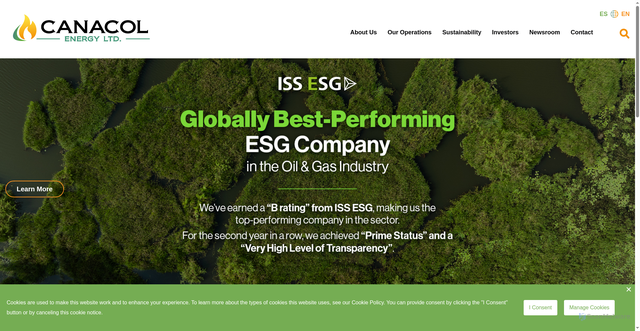 Security scan screenshot of https://canacolenergy.com