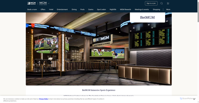 Security scan screenshot of https://mgmnationalharbor.mgmresorts.com/en/casino/betmgm.html
